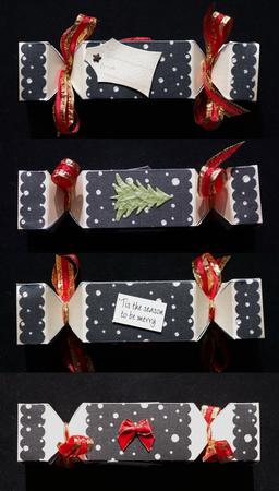 Gold Snowballs Cracker Shaped Treat or Favour Box by Lady Rosemary Warboys
