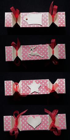 Gold Polka Dots Cracker Shaped Treat or Favour Box by Lady Rosemary Warboys