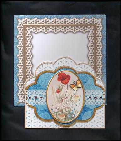 Wild Poppies Anglaise Scalloped 3D Decoupage Card Kit by Lady Rosemary Warboys