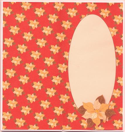 Cream Poinsettia Insert for Large Dl (red) by Lady Rosemary Warboys