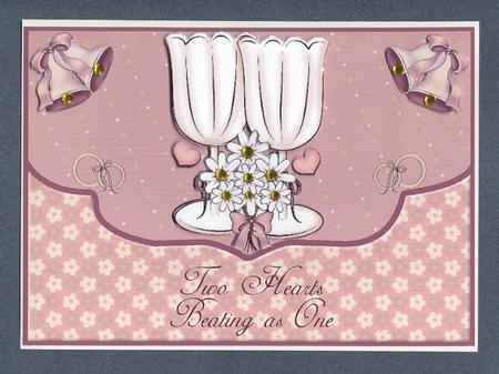 Wedding Envelope Card with Decoupage by Lady Rosemary Warboys