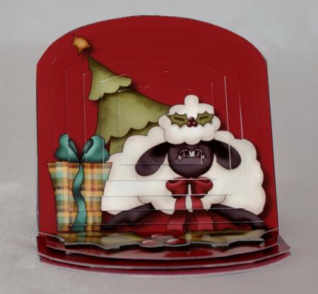 Christmas Sheep Easel Card Kit by Lady Rosemary Warboys