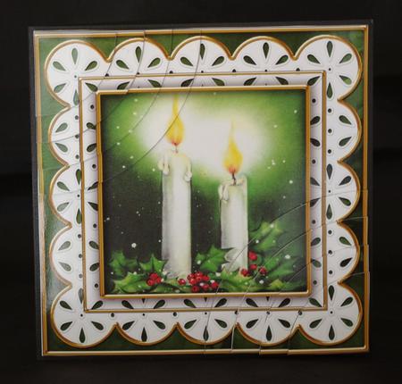 Candle Duo Anglaise 6in Duo Corner Stacker Card Front by Lady Rosemary Warboys