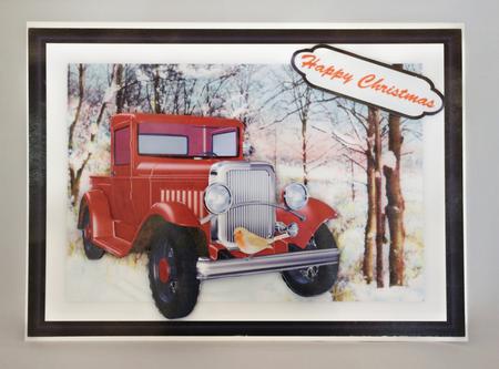 My Big Red Truck Christmas Card Front with Step by Step by Lady Rosemary Warboys