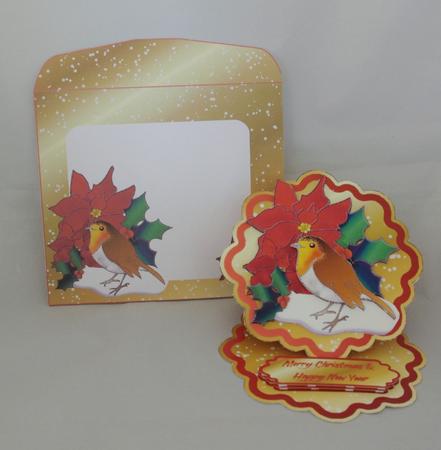 When the Red Red Robin - Scallop Flower Easel by Lady Rosemary Warboys