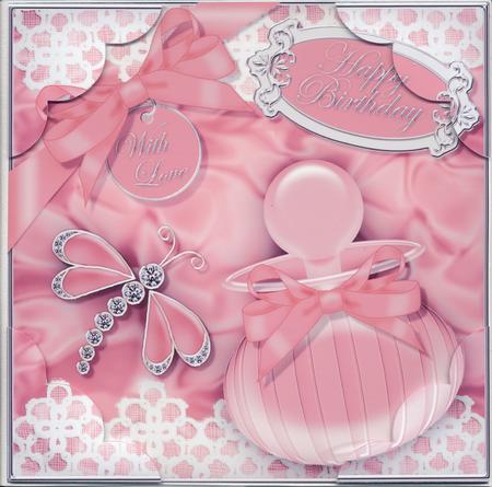 8 x 8 Perfume Lace N Dragonfly Scalloped Corner Topper by Lady Rosemary Warboys