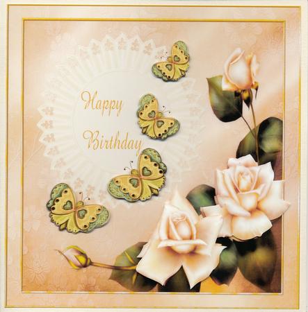 Butterflies and Cream Roses by Lady Rosemary Warboys