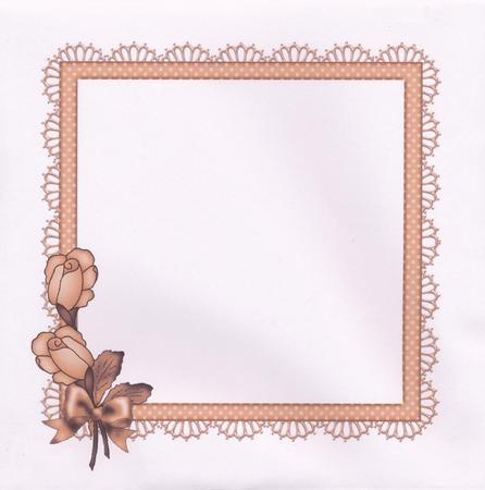 Roses and Metallic Lace 8 x 8 Envelope Kit by Lady Rosemary Warboys