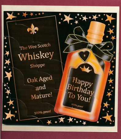 8 x 8 Birthday Whisky Kit with Scalloped Corners by Lady Rosemary Warboys