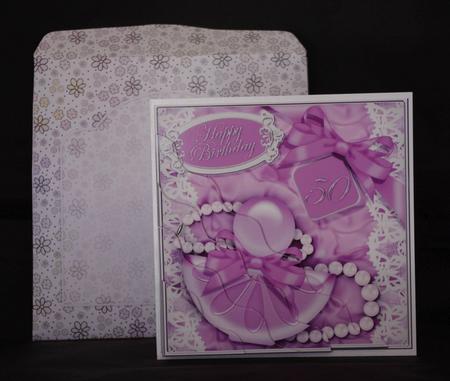 50th Birthday Perfume Lace N Pearls Wavy Corner Side Stacker by Lady Rosemary Warboys