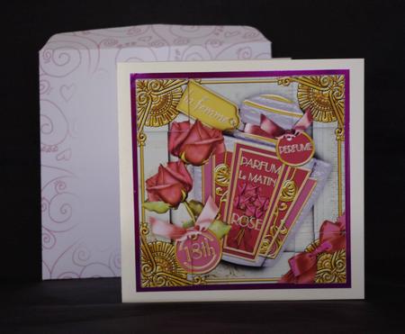 Rose Perfume 18th Birthday 8in Picture Topper by Lady Rosemary Warboys