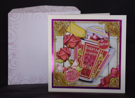 Rose Perfume 21st Birthday 8in Picture Topper by Lady Rosemary Warboys