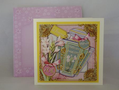 Freesia Perfume 70th Birthday 5in Scallop Bottom Stacker by Lady Rosemary Warboys