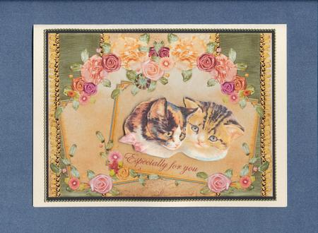 Vintage Cats in Embroidery House -  by Lady Rosemary Warboys