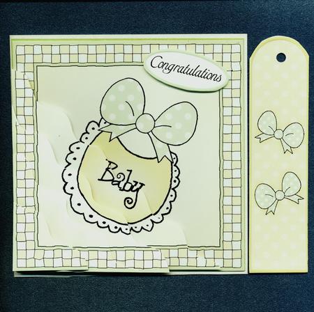 New Baby Quick Card with Wavy Corner Side Stacker by Lady Rosemary Warboys