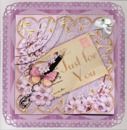 Lilac Blossom Just for You Postcard 6in Duo Corner Stacker by Lady Rosemary Warboys