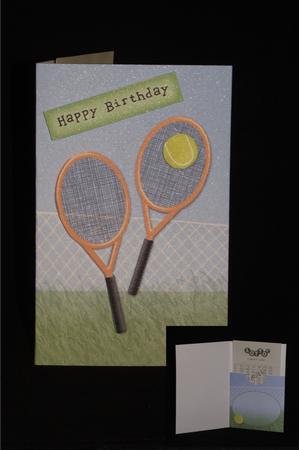 Tennis Lottery Wallet Card by Lady Rosemary Warboys