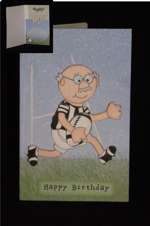 Bert Plays Rugby Lottery Wallet Card by Lady Rosemary Warboys