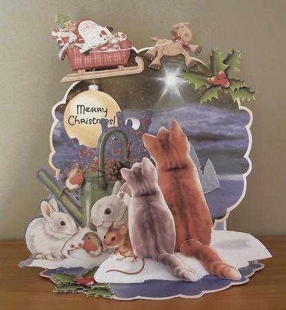 Giant Easel Tableau 3D Card Kit - Christmas for Everyone! by Lady Rosemary Warboys