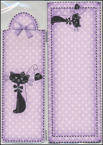 Kute Kat Bookmark Card N Envelope by Lady Rosemary Warboys