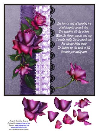 Pale Floral Ruffled Ribbons by Lady Rosemary Warboys