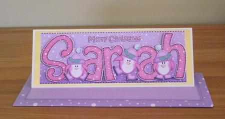 Xmas Large Dl Sarah Quick Card N 3D Decoupage by Lady Rosemary Warboys