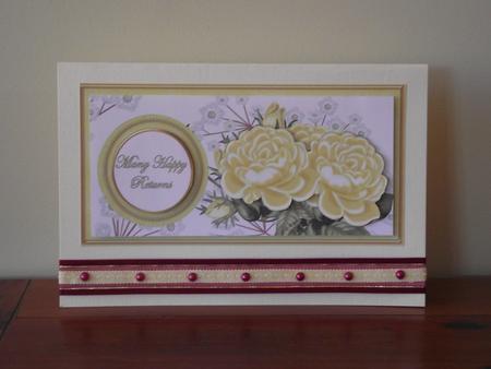 Lemon Roses Many Happy Returns Dl Decoupage Topper by Lady Rosemary Warboys