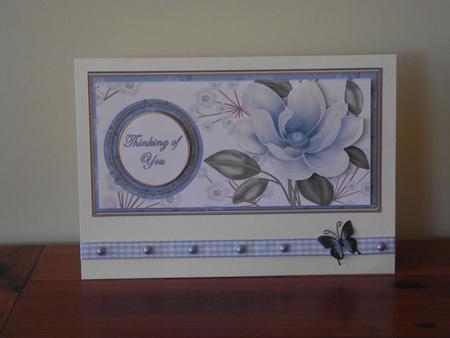 Dteal Magnolia Thinking of You Floral Dl Decoupage Topper by Lady Rosemary Warboys