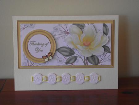 Lemon Magnolia Thinking of You Floral Dl Decoupage Topper by Lady Rosemary Warboys