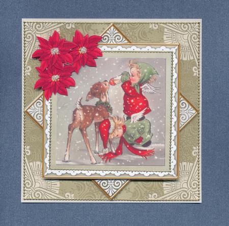 Feeding Reindeer 3D Diamond Card Mini Kit by Lady Rosemary Warboys
