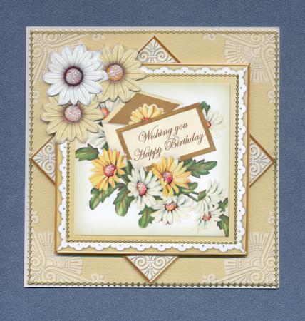 Lemon Daisy Happy Birthday 3D Diamond Card Mini Kit by Lady Rosemary Warboys