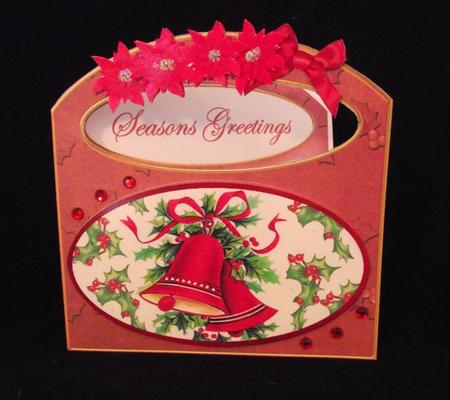C Bells Seasons Greetings Aperture Decoupage Card Mini Kit by Lady Rosemary Warboys