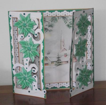 Christmas Winter Pub Fancy Swirl Gatefold Card & E Kit by Lady Rosemary Warboys