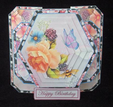 3D Double Pop-out - English Roses by Lady Rosemary Warboys
