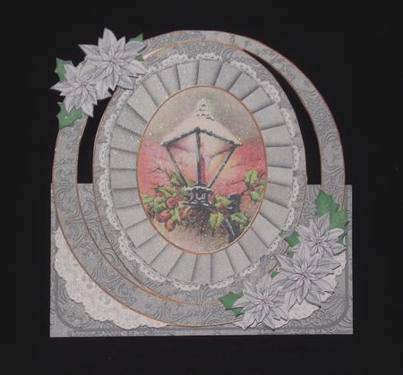 Silver Lantern Oval Over 3D Mini Card Kit by Lady Rosemary Warboys