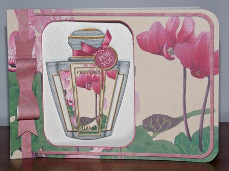 Cyclamen Perfume 7x5inch Aperture Card Mini Kit by Lady Rosemary Warboys