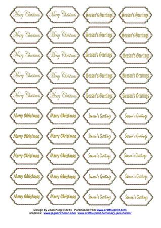 Season's Greetings Words in Gold - Cu4cu by Lady Rosemary Warboys