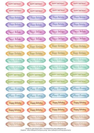 Happy Birthday Words in Gold - Cu4cu by Lady Rosemary Warboys