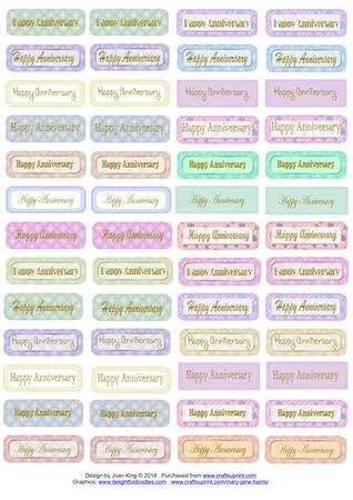 Happy Anniversary Words in Gold - Cu4cu by Lady Rosemary Warboys