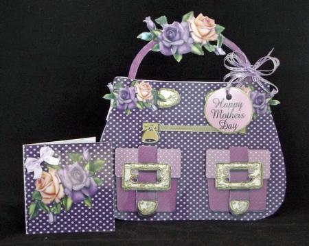 Purple Polka Dots Handbag Plus Bonus Gift Card by Lady Rosemary Warboys