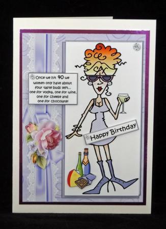 Rita and Her Taste Buds at 40 Quick Card by Lady Rosemary Warboys
