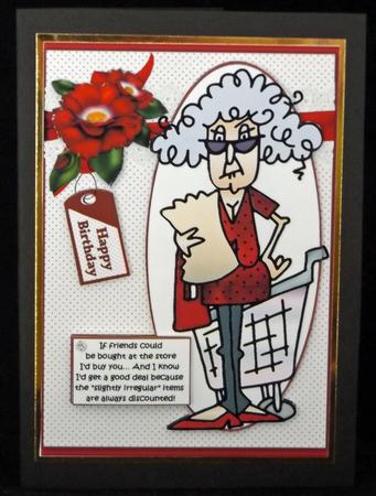 Stella Has a Discounted Friend Quick Card by Lady Rosemary Warboys