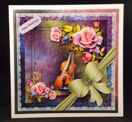 Bow Ribbon Embellishments for Square Cards 1 by Lady Rosemary Warboys