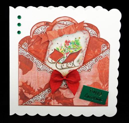 Christmas Sleigh Cross Faux Pocket Cf Mini Kit by Lady Rosemary Warboys