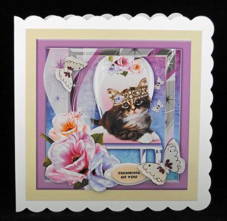 Sitting Pretty Kitty Decoupage Mini Kit by Lady Rosemary Warboys