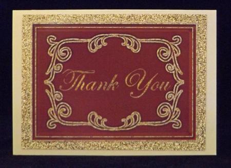 Elegant Swirls Thank You Card 2 by Lady Rosemary Warboys