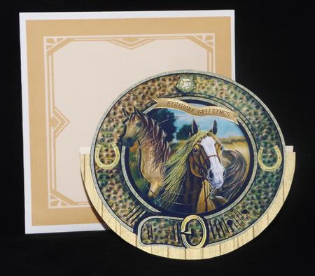 Horse Rocker Shaped Card Plus Bonus Gift Card by Lady Rosemary Warboys