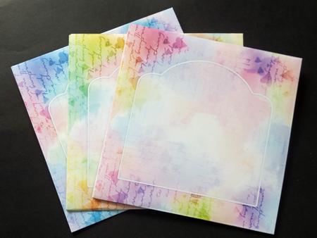 Rainbow Hearts 7 x 7 Inch Envelope Kit by Lady Rosemary Warboys