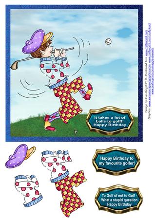 Crafty Bob's Sassy Cheryl Single: Sassy Boy Golfer by Lady Rosemary Warboys