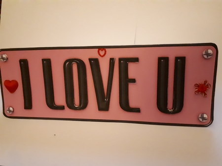 Large Dl - I Love U 2 - 3D Decoupage Card by JOANNA HOGGER